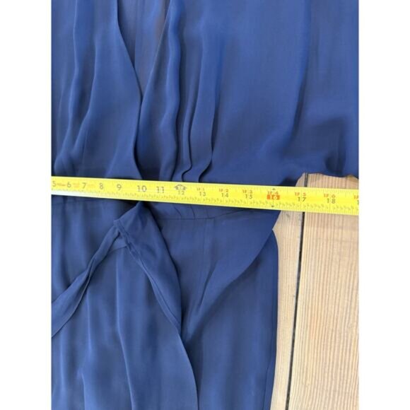 Reformation Winslow Wrap Dress Navy Maxi Kimono Sleeve Large - Picture 6 of 7